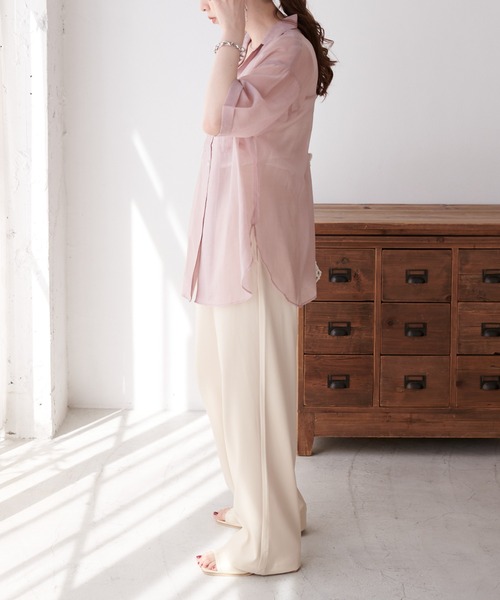 DISCOAT（ディスコート）の「【WEB限定】2タックワイドパンツ（スラックス・レディース・ブラック/ベージュ/ライトベージュ/イエロー/ブルー/グレイッシュベージュ/ブラウン・SMALL/MEDIUM/LARGE）」の21枚目の写真