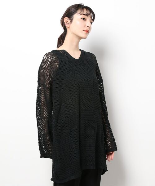 ＪＵＧＬＡＮＳ（ユグランス）の「☆ 麻タッチメッシュ編みニットプルオーバー　30484E133（Tシャツ/カットソー・レディース・ブラック/テラコッタ/オフホワイト・FREE）」の15枚目の写真