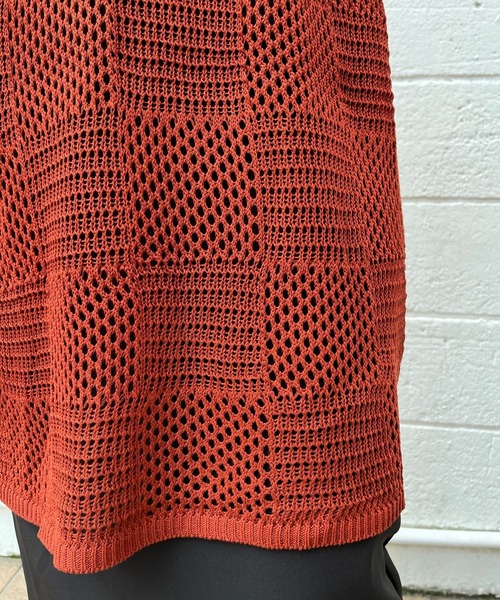 ＪＵＧＬＡＮＳ（ユグランス）の「☆ 麻タッチメッシュ編みニットプルオーバー　30484E133（Tシャツ/カットソー・レディース・ブラック/テラコッタ/オフホワイト・FREE）」の19枚目の写真