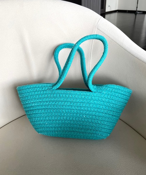 Opinion korean town(オピニオン コリアン タウン)の「Fabric mini tote bag(ハンドバッグ・レディース・ブルー/レッド/イエロー/パープル・FREE)」の2枚目の写真