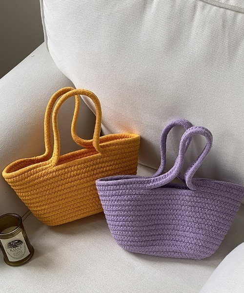 Opinion korean town(オピニオン コリアン タウン)の「Fabric mini tote bag(ハンドバッグ・レディース・ブルー/レッド/イエロー/パープル・FREE)」の22枚目の写真
