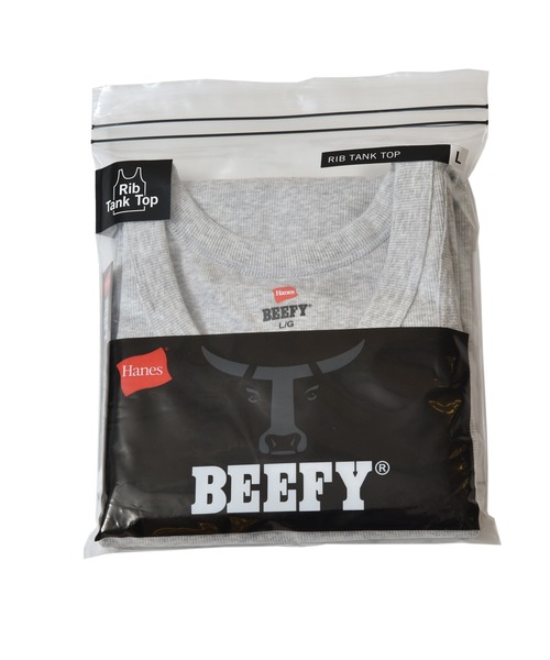 HANES（ヘインズ）の「【Hanes/ヘインズ】メンズ ビーフィー リブタンクトップ（タンクトップ・メンズ・ホワイト/ブラック/ネイビー/ヘザーグレー・MEDIUM/LARGE/X-LARGE）」の20枚目の写真