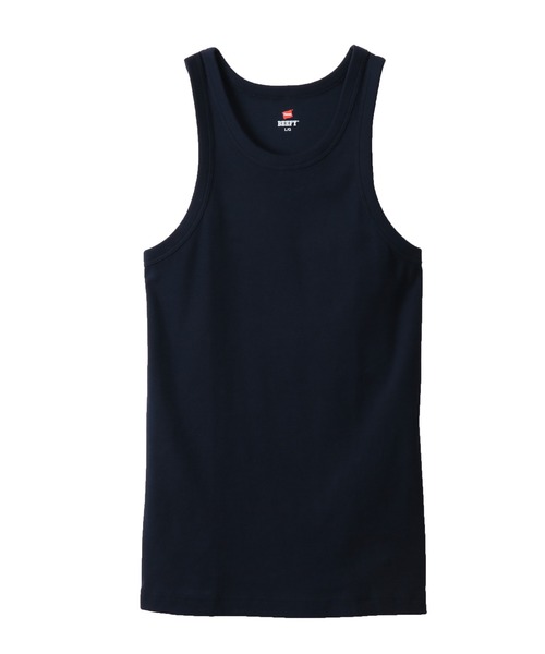 HANES(ヘインズ)の「【Hanes/ヘインズ】メンズ ビーフィー リブタンクトップ(タンクトップ・メンズ・ホワイト/ブラック/ネイビー/ヘザーグレー・MEDIUM/LARGE/X-LARGE)」の22枚目の写真