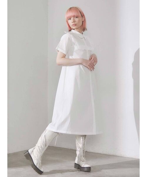 merry jenny（メリージェニー）の「フリルシャツテントワンピース（ワンピース・レディース・オフホワイト/ブラック/ライトブルー・FREE）」の17枚目の写真