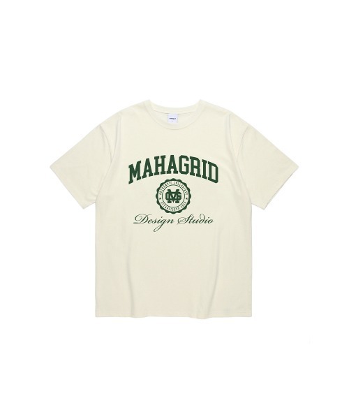 MAHAGRID（マハグリッド）の「『mahagrid/マハグリッド』AUTHENTIC LOGO TEE/オーセンティック カレッジロゴ Tシャツ 半袖 カットソー（Tシャツ/カットソー・メンズ・ホワイト/ブラック/ネイビー/アイボリー・M/L/S/XL）」の11枚目の写真