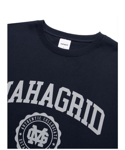 MAHAGRID（マハグリッド）の「『mahagrid/マハグリッド』AUTHENTIC LOGO TEE/オーセンティック カレッジロゴ Tシャツ 半袖 カットソー（Tシャツ/カットソー・メンズ・ホワイト/ブラック/ネイビー/アイボリー・M/L/S/XL）」の19枚目の写真