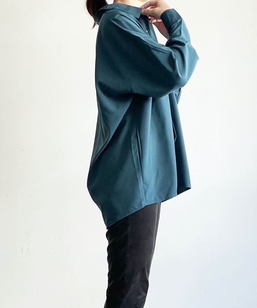 THE TWENTYSEVEN(ザ トゥエンティーセブン)の「The TWENTYSEVEN:PE STRETCH DROP SHOULDER SHIRTS L/S ポリストレッチドロップショルダーシャツロングスリーブ(シャツ/ブラウス・レディース・ホワイト/チャコールグレー/イエロー/グリーン・L/M/XL)」の22枚目の写真