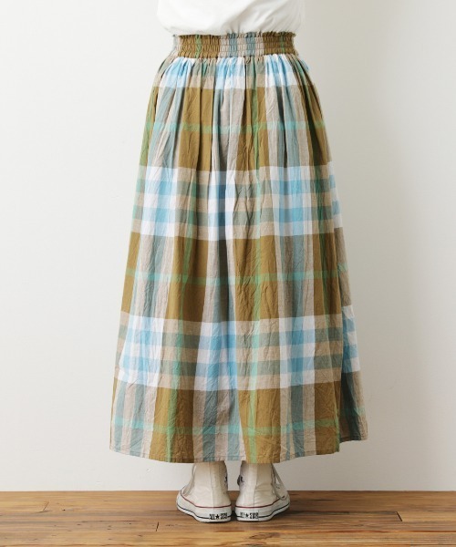 RODEO CROWNS WIDE BOWL（ロデオクラウンズワイドボウル）の「BIG CHECKマキシスカート（スカート・レディース・イエロー系その他/ブラウン系その他/グリーン系その他・FREE）」の10枚目の写真
