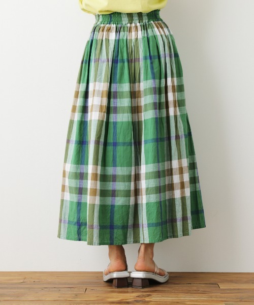 RODEO CROWNS WIDE BOWL（ロデオクラウンズワイドボウル）の「BIG CHECKマキシスカート（スカート・レディース・イエロー系その他/ブラウン系その他/グリーン系その他・FREE）」の9枚目の写真