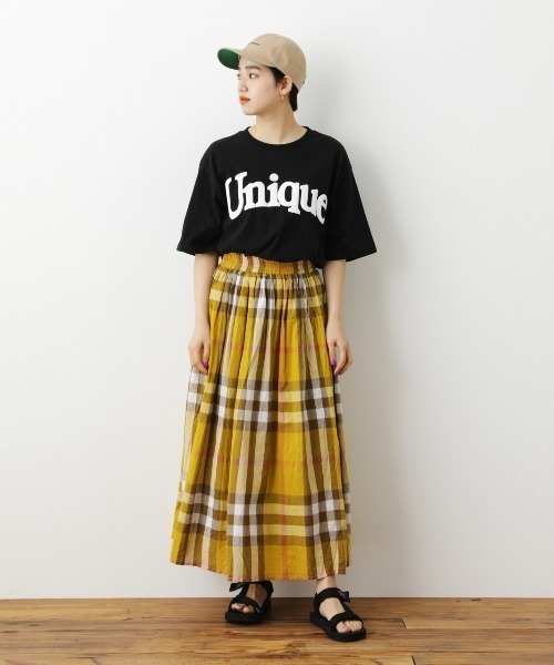 RODEO CROWNS WIDE BOWL（ロデオクラウンズワイドボウル）の「BIG CHECKマキシスカート（スカート・レディース・イエロー系その他/ブラウン系その他/グリーン系その他・FREE）」の14枚目の写真