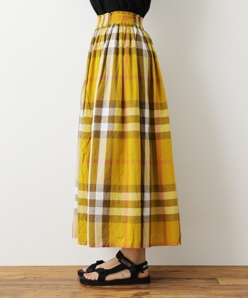 RODEO CROWNS WIDE BOWL（ロデオクラウンズワイドボウル）の「BIG CHECKマキシスカート（スカート・レディース・イエロー系その他/ブラウン系その他/グリーン系その他・FREE）」の15枚目の写真