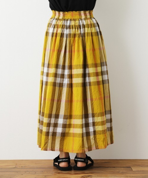 RODEO CROWNS WIDE BOWL（ロデオクラウンズワイドボウル）の「BIG CHECKマキシスカート（スカート・レディース・イエロー系その他/ブラウン系その他/グリーン系その他・FREE）」の5枚目の写真
