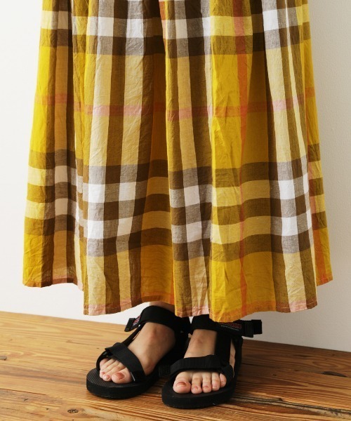 RODEO CROWNS WIDE BOWL（ロデオクラウンズワイドボウル）の「BIG CHECKマキシスカート（スカート・レディース・イエロー系その他/ブラウン系その他/グリーン系その他・FREE）」の8枚目の写真