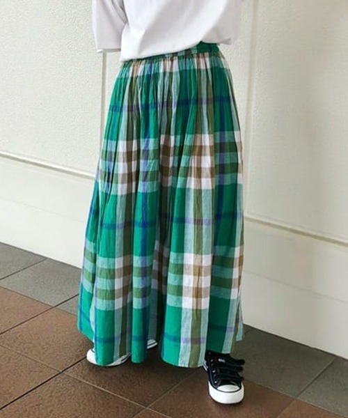 RODEO CROWNS WIDE BOWL（ロデオクラウンズワイドボウル）の「BIG CHECKマキシスカート（スカート・レディース・イエロー系その他/ブラウン系その他/グリーン系その他・FREE）」の20枚目の写真
