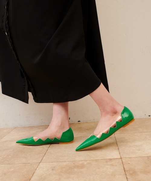 manana suerte(マニャーナスエルテ)の「トレンドアイテム ポインテッドトゥzigzagシューズ(パンプス・レディース・グリーン/ブラック・LARGE/MEDIUM)」の15枚目の写真