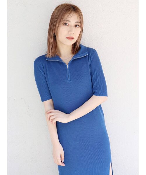 MURUA（ムルーア）の「ハーフジップスリットワンピース（ワンピース