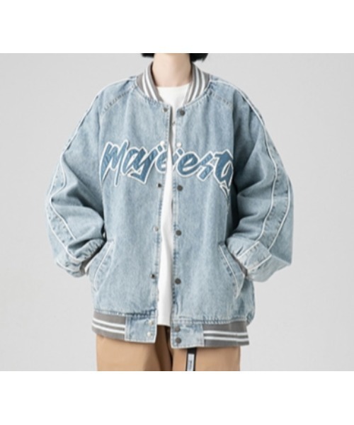 Sakka（サッカ）の「デニムビッグスタジャン（デニムジャケット・メンズ・ブルー・MEDIUM/LARGE）」の6枚目の写真