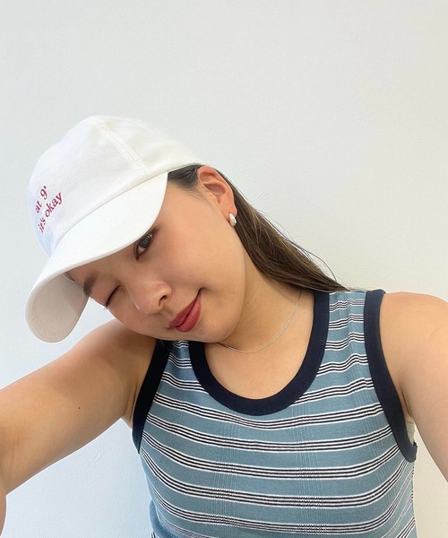 CANAL JEAN(キャナルジーン)の「smileyranna ロゴCAP vol.3(キャップ・レディース・ホワイト/ブルー・ONE SIZE)」の3枚目の写真
