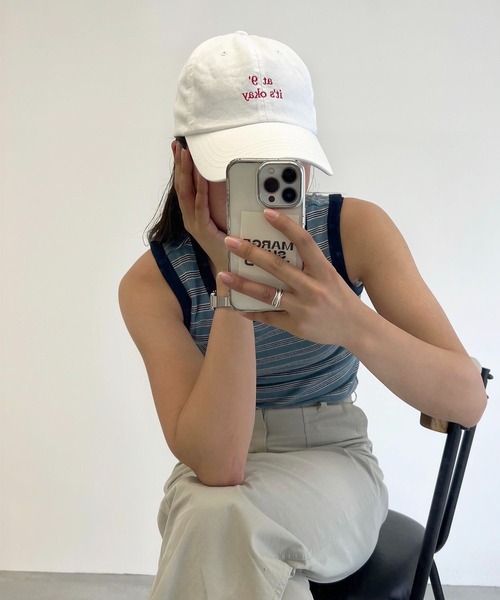 CANAL JEAN(キャナルジーン)の「smileyranna ロゴCAP vol.3(キャップ・レディース・ホワイト/ブルー・ONE SIZE)」の4枚目の写真