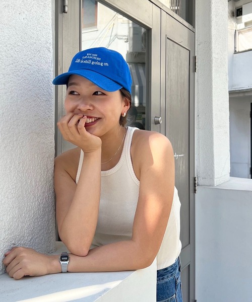 CANAL JEAN(キャナルジーン)の「smileyranna ロゴCAP vol.3(キャップ・レディース・ホワイト/ブルー・ONE SIZE)」の6枚目の写真