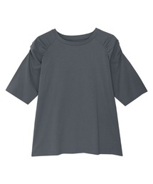 Steady 8月号掲載アイテム 汗ジミ防止シャーリングデザインTシャツ