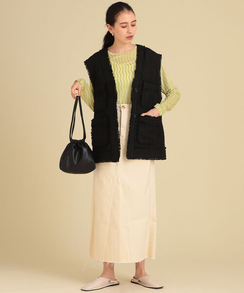 Ray BEAMS（レイビームス）の「RED CARD TOKYO × Ray BEAMS / 別注 Maddie スカート（スカート・レディース・サックスブルー/ナチュラル・1/0）」の2枚目の写真