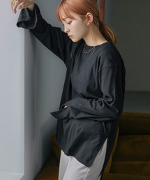 [M-5L]スリットロングスリーブTEE