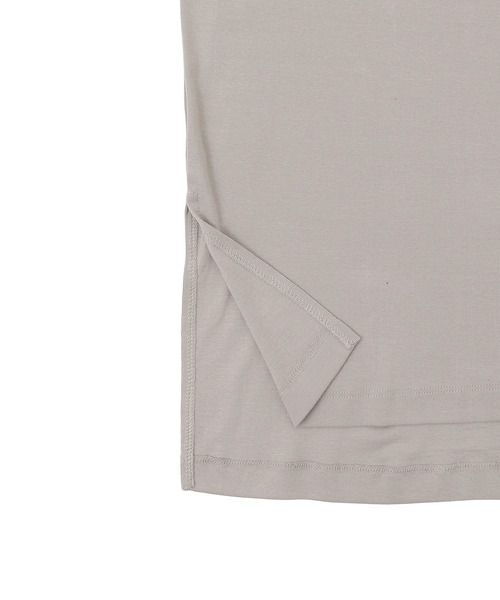 Fashion Letter（ファッションレター）の「[M-5L]スリットロングスリーブTEE（Tシャツ/カットソー・レディース・オフホワイト/ブラック/ベージュ系その他/杢グレー・M～Ｌ/LL～3L/4L～5L）」の10枚目の写真