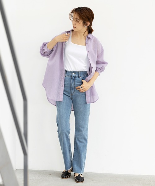 GeeRA(ジーラ)の「前後2WAYランダムリブタンクトップ(タンクトップ・レディース・ブラック/ベージュ/オフホワイト/ブルー・SMALL/MEDIUM/LARGE/X-LARGE/XX-LARGE)」の12枚目の写真