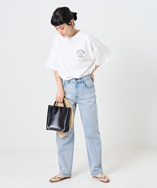 FREAK'S STORE（フリークスストア）の「FISH TEE/フィッシュTシャツ（Tシャツ/カットソー・レディース・ブラック/オフホワイト・ﾌﾘ-）」の3枚目の写真