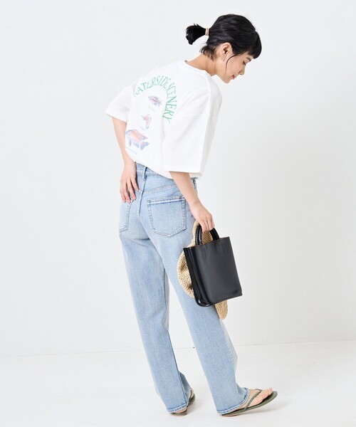 FREAK'S STORE（フリークスストア）の「FISH TEE/フィッシュTシャツ（Tシャツ/カットソー・レディース・ブラック/オフホワイト・ﾌﾘ-）」の6枚目の写真