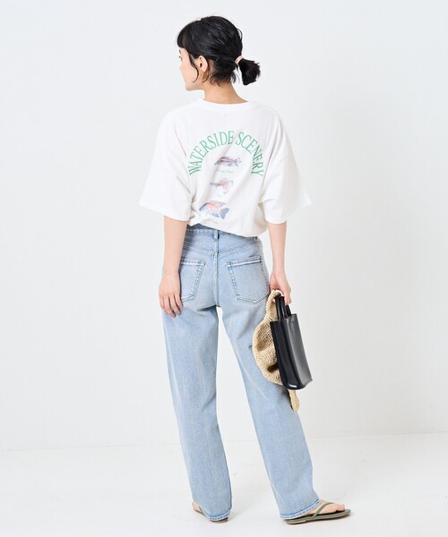 FREAK'S STORE（フリークスストア）の「FISH TEE/フィッシュTシャツ（Tシャツ/カットソー・レディース・ブラック/オフホワイト・ﾌﾘ-）」の7枚目の写真