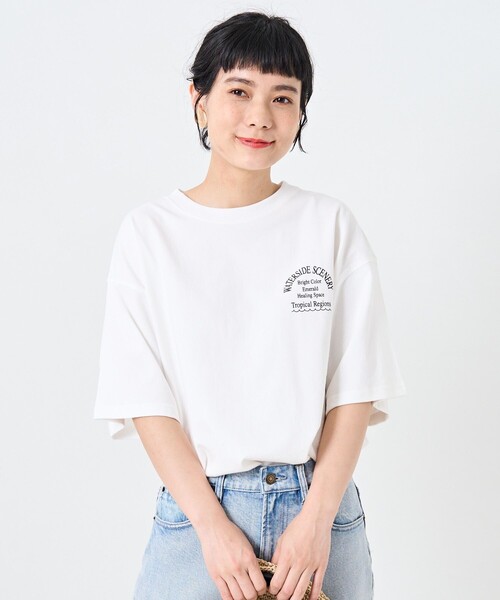 FREAK'S STORE（フリークスストア）の「FISH TEE/フィッシュTシャツ（Tシャツ/カットソー・レディース・ブラック/オフホワイト・ﾌﾘ-）」の10枚目の写真