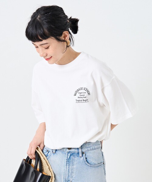 FREAK'S STORE（フリークスストア）の「FISH TEE/フィッシュTシャツ（Tシャツ/カットソー・レディース・ブラック/オフホワイト・ﾌﾘ-）」の11枚目の写真