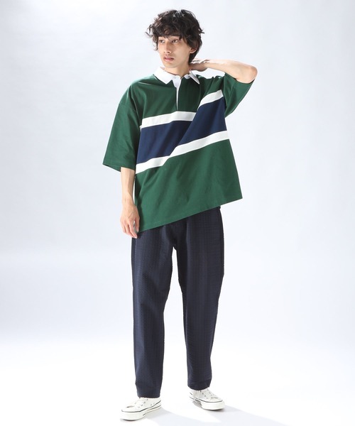 niko and...(ニコアンド)の「切り替えラガーTシャツ(Tシャツ/カットソー・メンズ・ネイビー/グリーン/スモーク・LARGE/MEDIUM)」の13枚目の写真