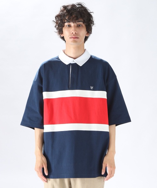 niko and...(ニコアンド)の「切り替えラガーTシャツ(Tシャツ/カットソー・メンズ・ネイビー/グリーン/スモーク・LARGE/MEDIUM)」の6枚目の写真