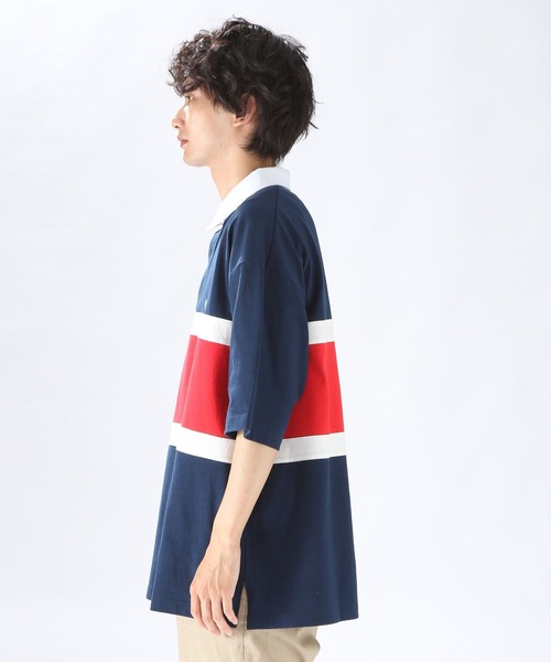 niko and...(ニコアンド)の「切り替えラガーTシャツ(Tシャツ/カットソー・メンズ・ネイビー/グリーン/スモーク・LARGE/MEDIUM)」の8枚目の写真