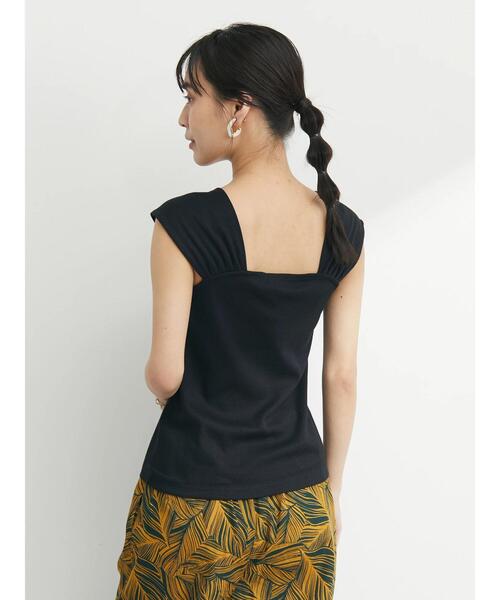 Sugar spoon(シュガースプーン)の「・SUGAR SPOON リブフレンチタンク(タンクトップ・レディース・ブラック/イエロー/グリーン/オフホワイト・FREE)」の8枚目の写真