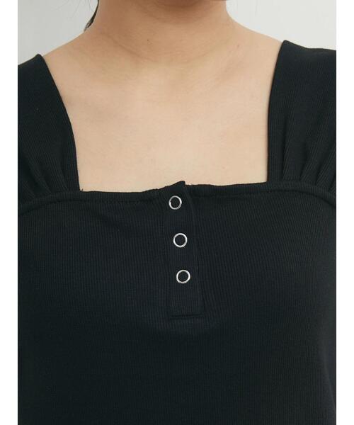 Sugar spoon(シュガースプーン)の「・SUGAR SPOON リブフレンチタンク(タンクトップ・レディース・ブラック/イエロー/グリーン/オフホワイト・FREE)」の9枚目の写真