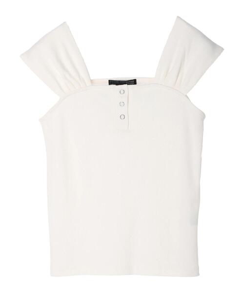 Sugar spoon(シュガースプーン)の「・SUGAR SPOON リブフレンチタンク(タンクトップ・レディース・ブラック/イエロー/グリーン/オフホワイト・FREE)」の21枚目の写真