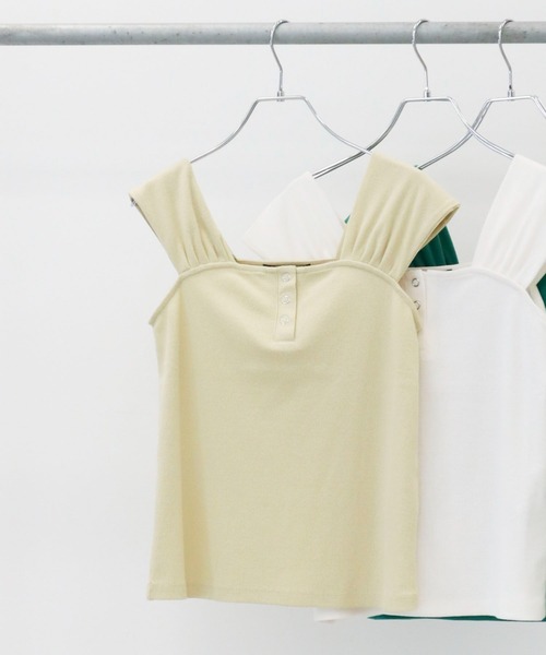 Sugar spoon(シュガースプーン)の「・SUGAR SPOON リブフレンチタンク(タンクトップ・レディース・ブラック/イエロー/グリーン/オフホワイト・FREE)」の1枚目の写真