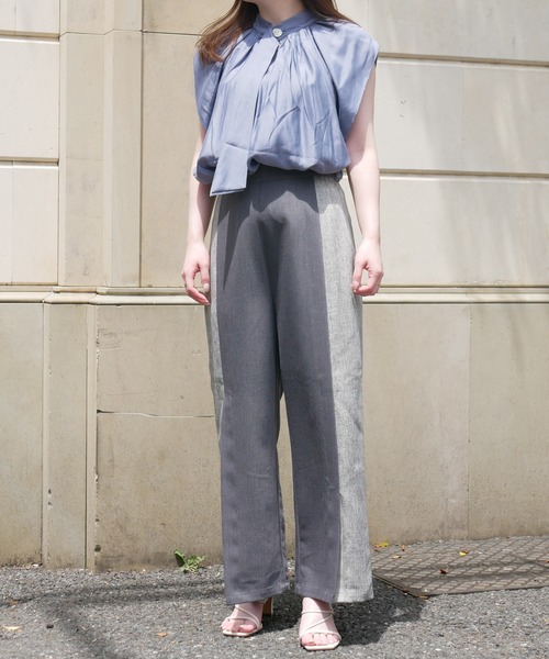 LADYMADE（レディメイド）の「2WAYギャザーボウタイブラウス（シャツ/ブラウス・レディース・オフホワイト/ブルー/モカ/ブラック・FREE）」の15枚目の写真