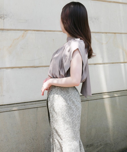 LADYMADE（レディメイド）の「2WAYギャザーボウタイブラウス（シャツ/ブラウス・レディース・オフホワイト/ブルー/モカ/ブラック・FREE）」の19枚目の写真