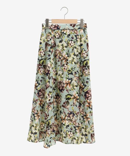 le.coeur blanc（ルクールブラン）の「IPEKER アートフラワーフレアスカート（スカート・レディース・グリーン系その他/ホワイト系その他2・38/36）」の3枚目の写真