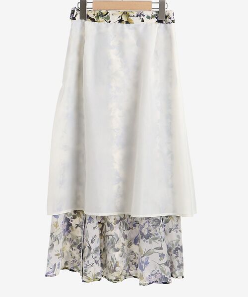 le.coeur blanc（ルクールブラン）の「IPEKER アートフラワーフレアスカート（スカート・レディース・グリーン系その他/ホワイト系その他2・38/36）」の19枚目の写真