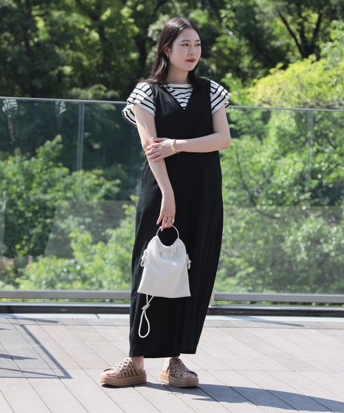 me⭐︎AMERI⭐︎オールインワン美品Sサイズ BEAMS HEART（ビームスハート）の「Vネック オールインワン（つなぎ