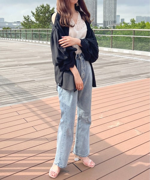 apres jour(アプレジュール)の「2WAYシアーチュニックブラウス【ZOZOTOWN限定アイテム】(シャツ/ブラウス・レディース・ミント/ピンクベージュ/オフホワイト/ライトベージュ/ブラック・X-LARGE/フリー)」の12枚目の写真