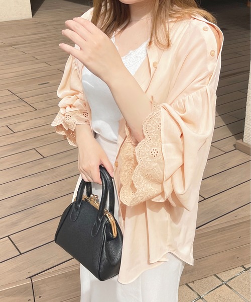apres jour(アプレジュール)の「2WAYシアーチュニックブラウス【ZOZOTOWN限定アイテム】(シャツ/ブラウス・レディース・ミント/ピンクベージュ/オフホワイト/ライトベージュ/ブラック・X-LARGE/フリー)」の16枚目の写真