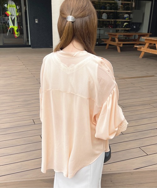apres jour(アプレジュール)の「2WAYシアーチュニックブラウス【ZOZOTOWN限定アイテム】(シャツ/ブラウス・レディース・ミント/ピンクベージュ/オフホワイト/ライトベージュ/ブラック・X-LARGE/フリー)」の18枚目の写真