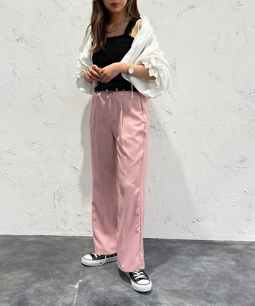 apres jour mignon(アプレジュールミニョン)の「シャーリングキャミ【ZOZOTOWN限定アイテム】(キャミソール・レディース・ピンク/ブラック/オフホワイト・フリー/X-LARGE)」の17枚目の写真